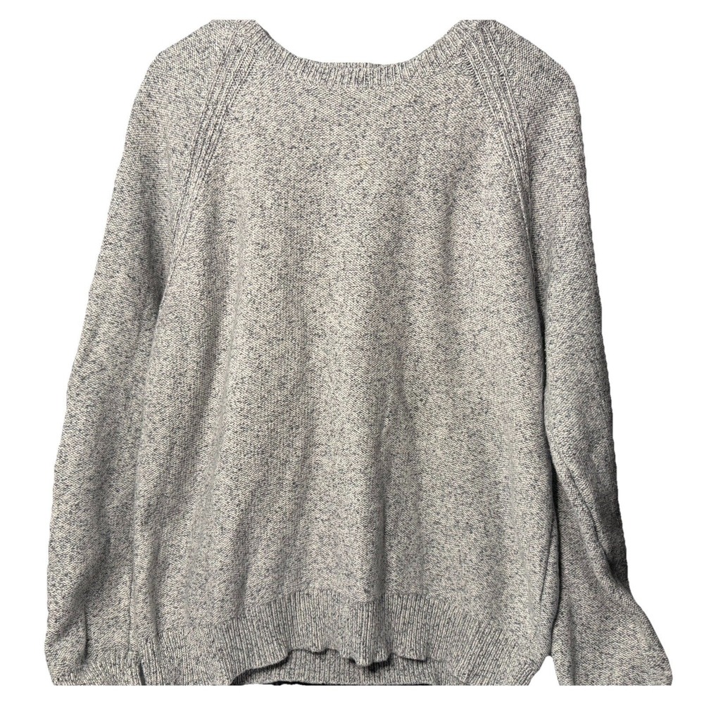 Abercrombie & Fitch Vintage Men's XXL Gray Marl Knit Roll Neck Crew Sweater - Picture 2 of 7